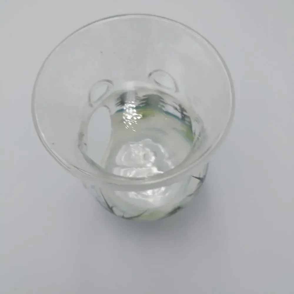 Yankee Candle Winter Glass‎ tart warmer Christmas trees snow